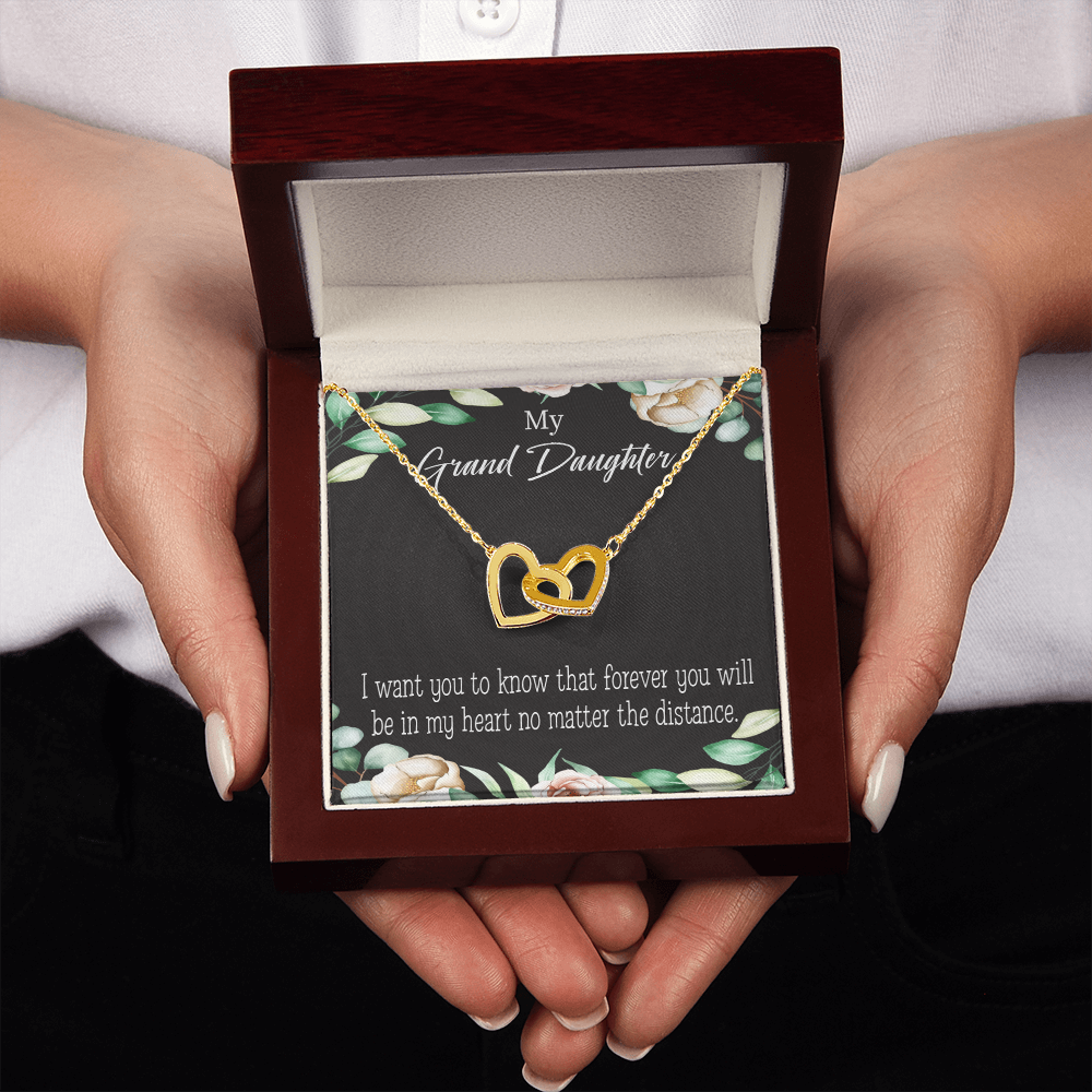 To Granddaughter Forever in My Heart Inseparable Necklace-Express Your Love Gifts