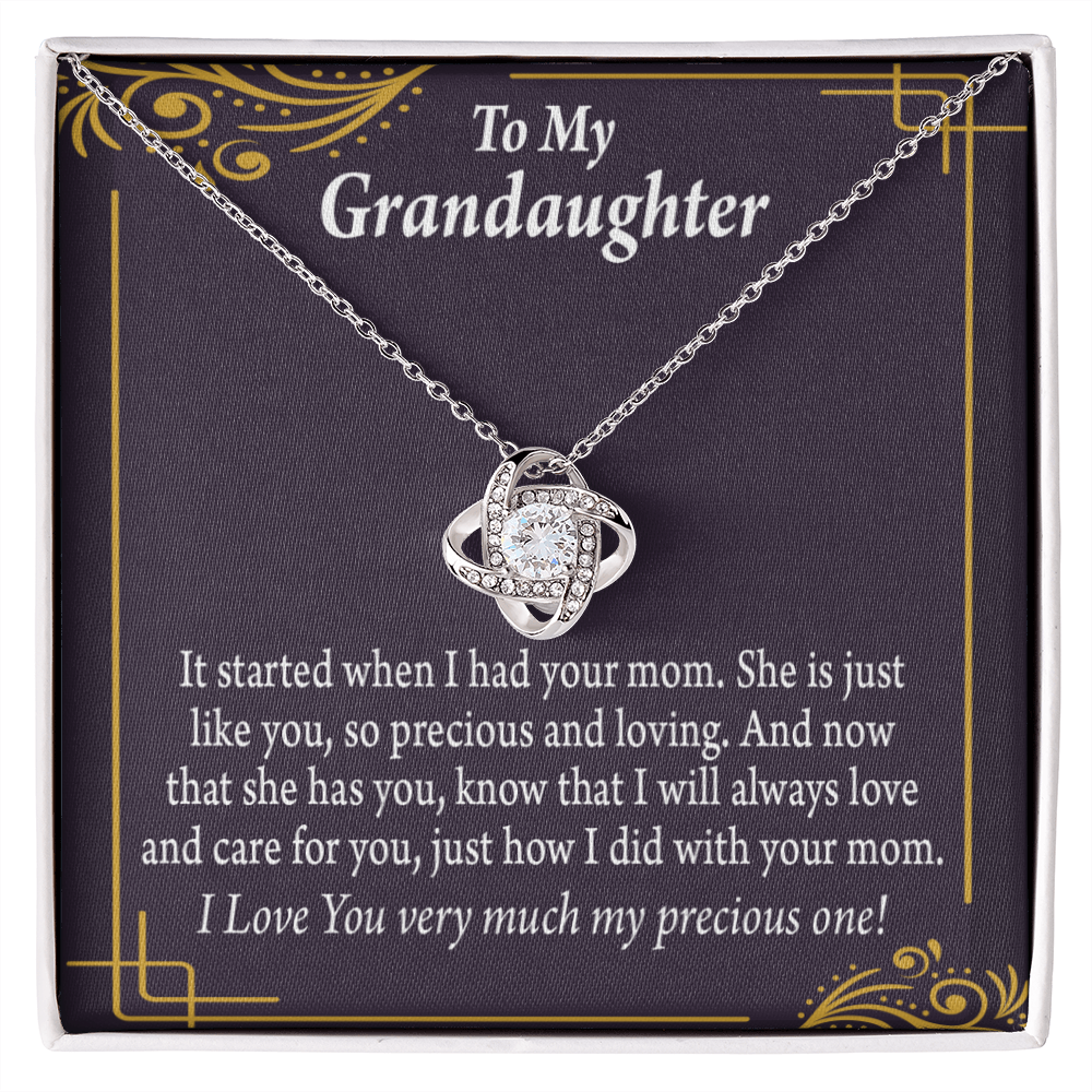 To Granddaughter From Grandma Generations Infinity Knot Necklace Message Card-Express Your Love Gifts