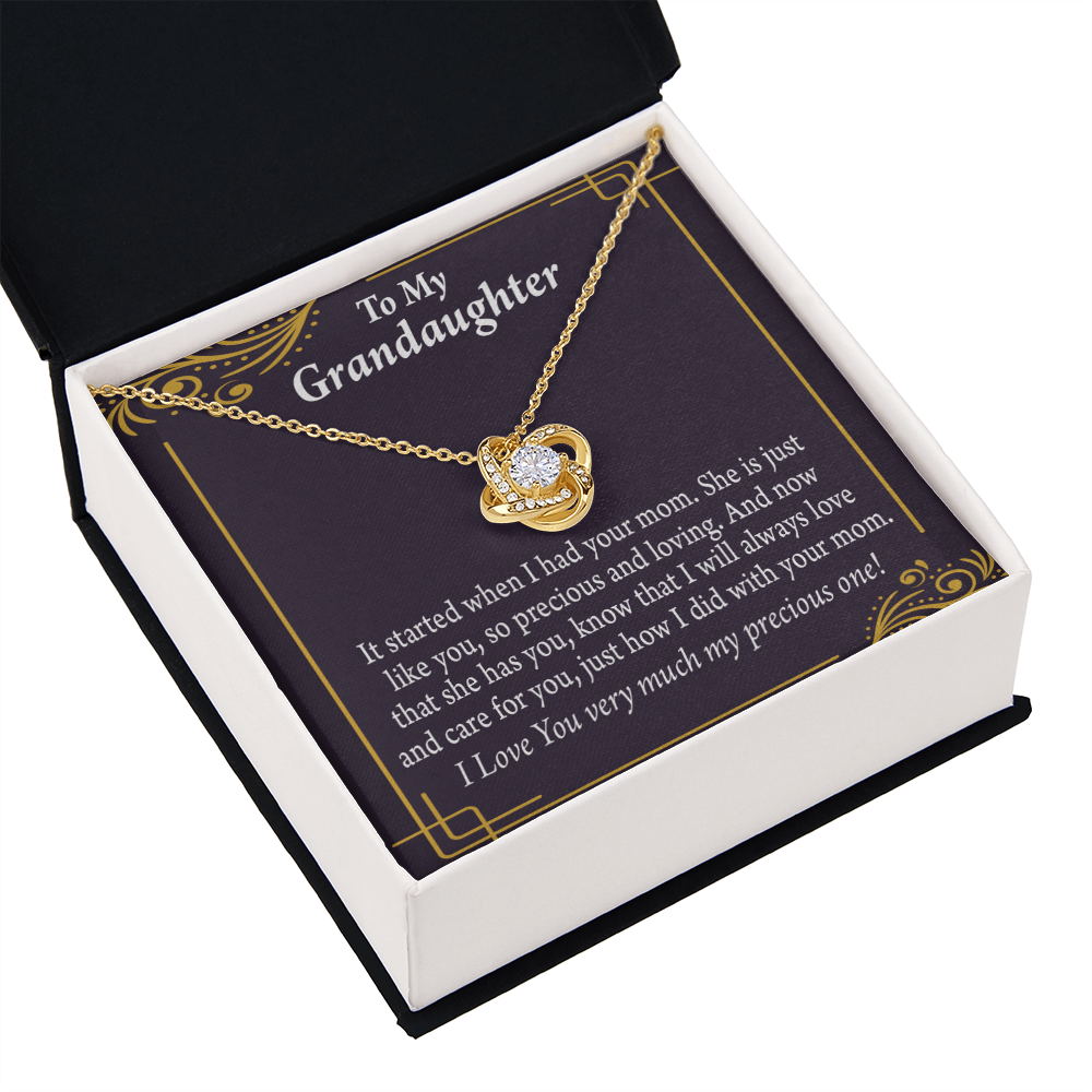 To Granddaughter From Grandma Generations Infinity Knot Necklace Message Card-Express Your Love Gifts
