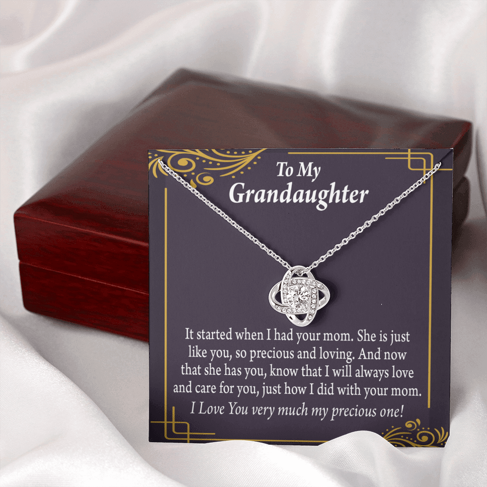 To Granddaughter From Grandma Generations Infinity Knot Necklace Message Card-Express Your Love Gifts