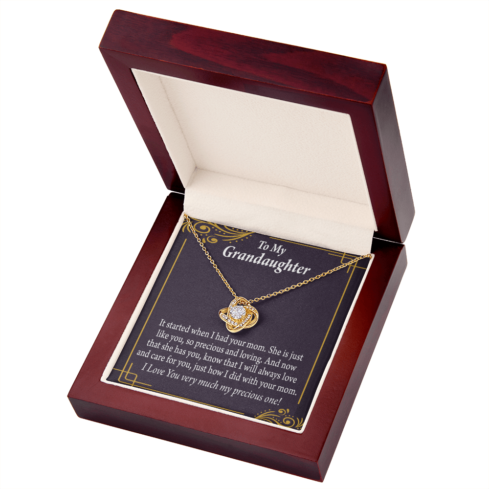 To Granddaughter From Grandma Generations Infinity Knot Necklace Message Card-Express Your Love Gifts