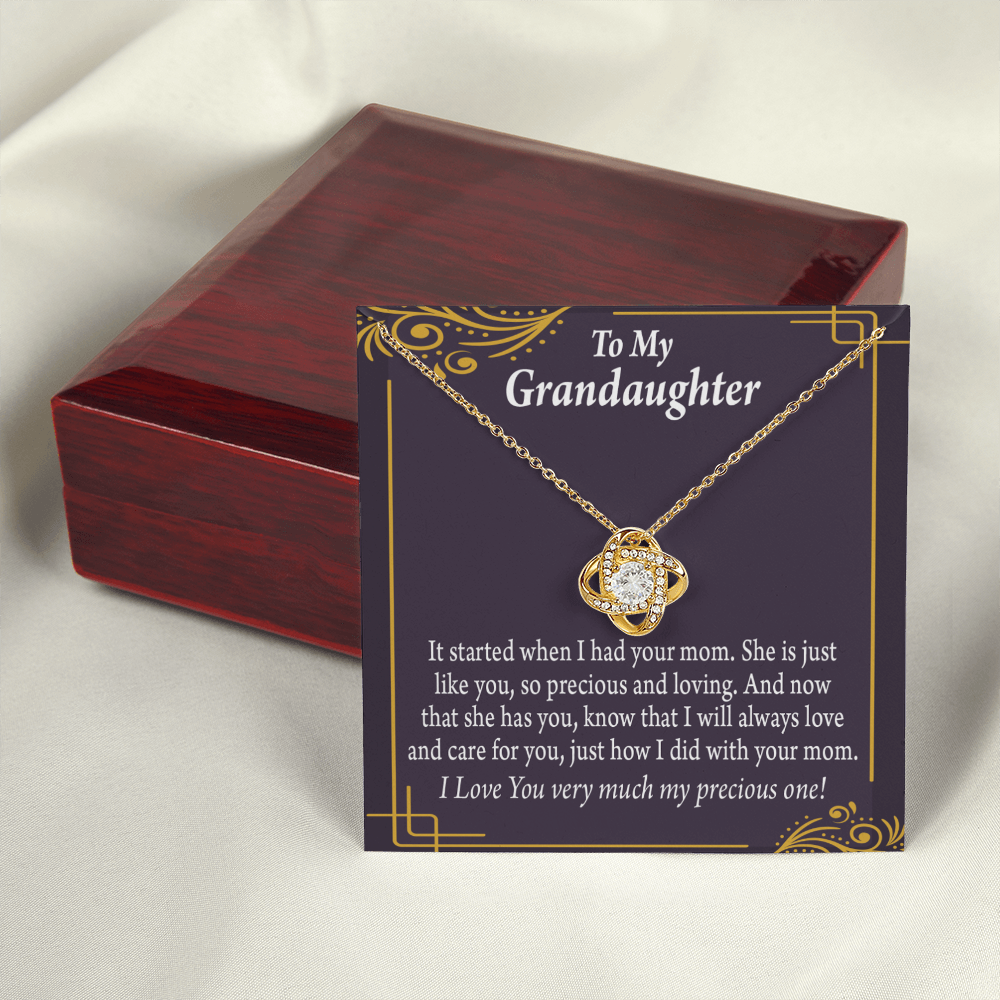 To Granddaughter From Grandma Generations Infinity Knot Necklace Message Card-Express Your Love Gifts