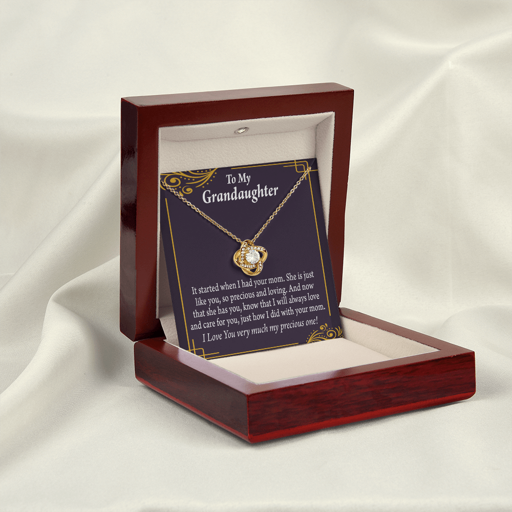 To Granddaughter From Grandma Generations Infinity Knot Necklace Message Card-Express Your Love Gifts