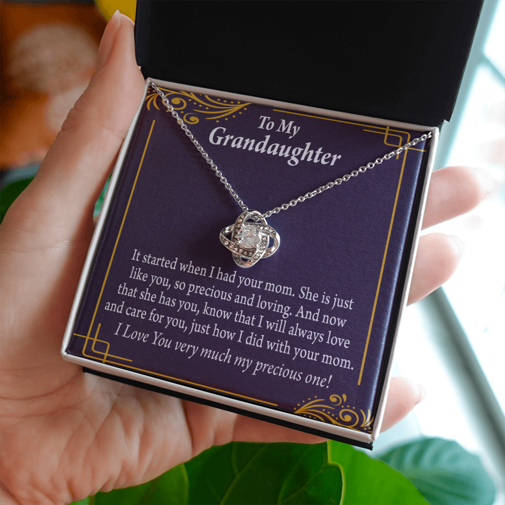 To Granddaughter From Grandma Generations Infinity Knot Necklace Message Card-Express Your Love Gifts