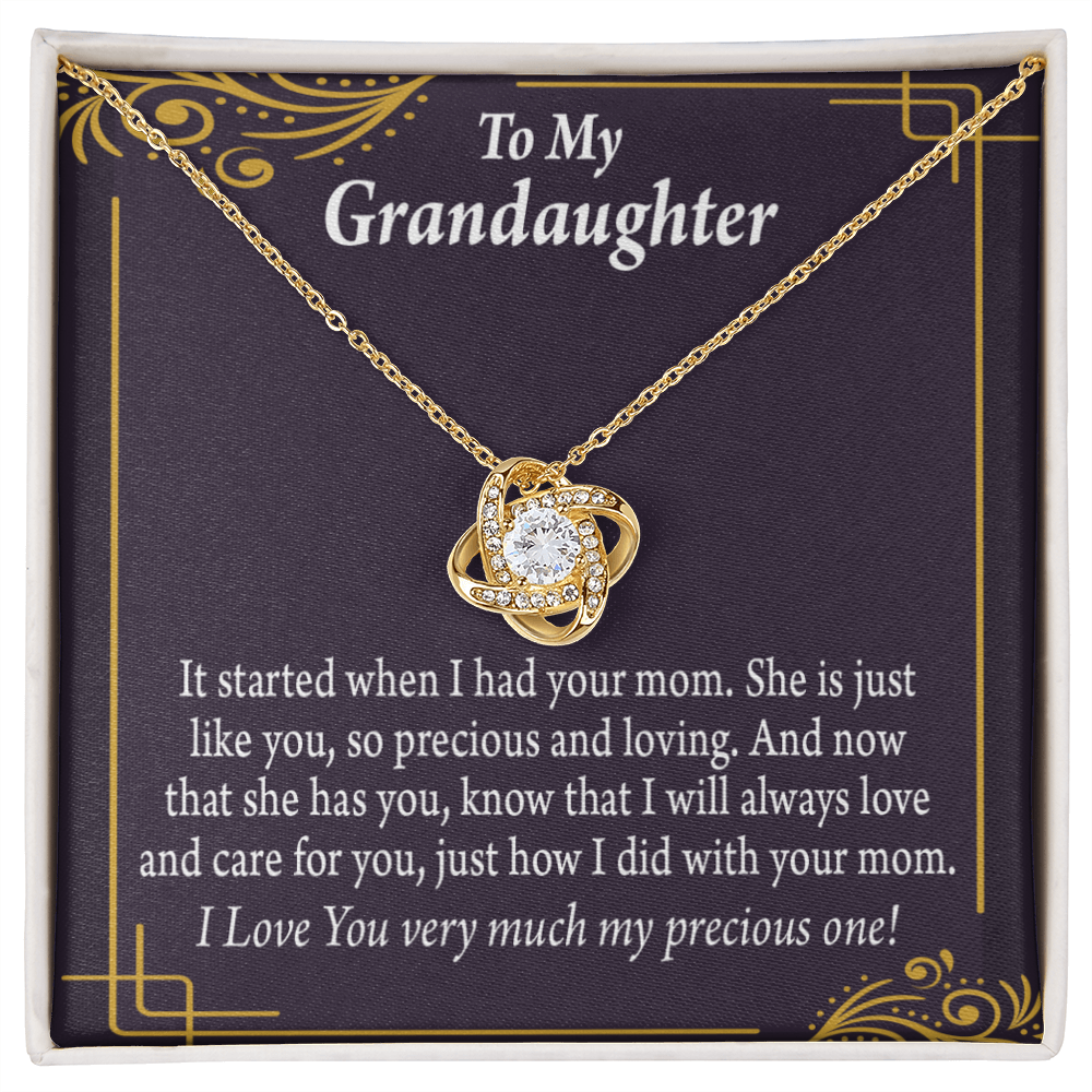 To Granddaughter From Grandma Generations Infinity Knot Necklace Message Card-Express Your Love Gifts