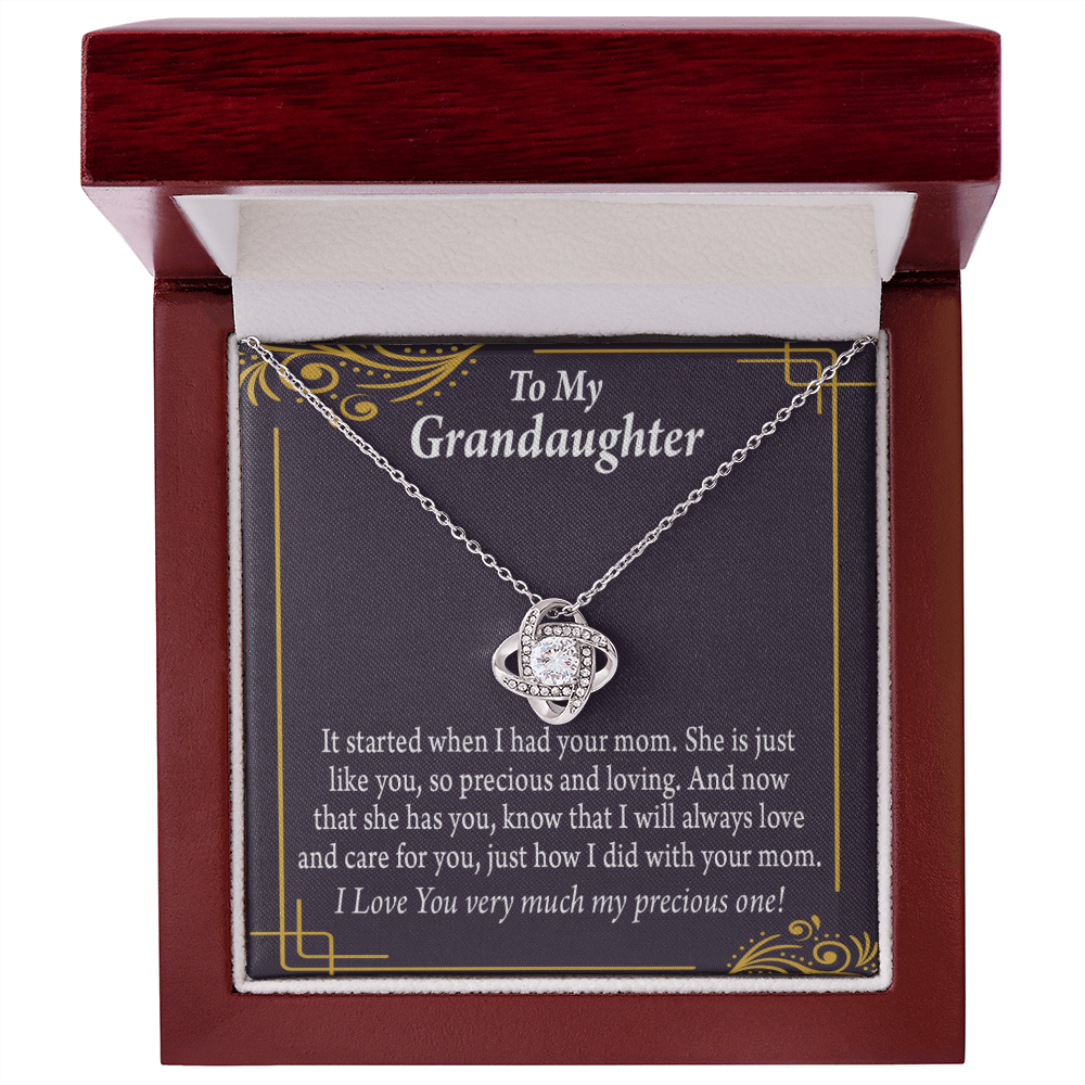 To Granddaughter From Grandma Generations Infinity Knot Necklace Message Card-Express Your Love Gifts