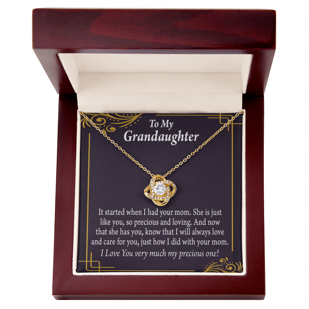 To Granddaughter From Grandma Generations Infinity Knot Necklace Message Card-Express Your Love Gifts