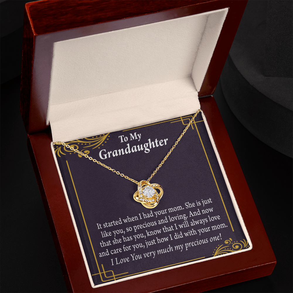 To Granddaughter From Grandma Generations Infinity Knot Necklace Message Card-Express Your Love Gifts