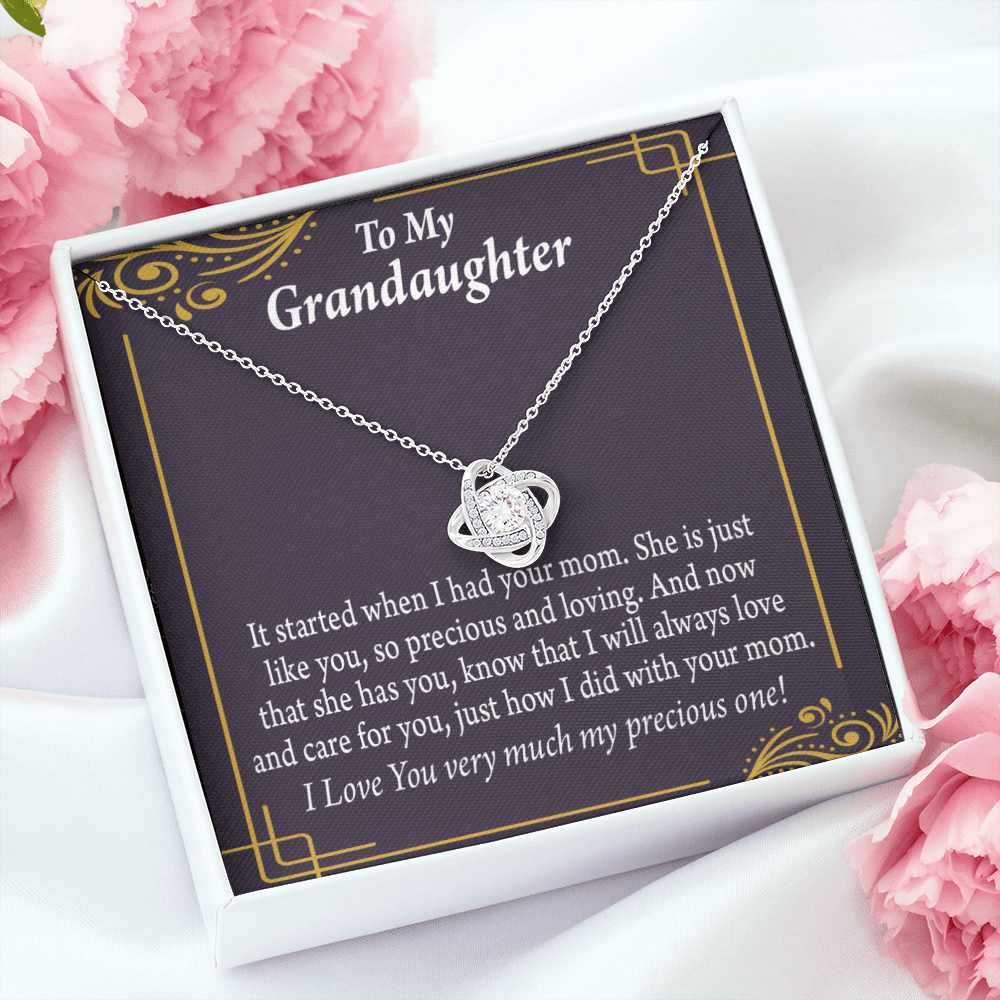To Granddaughter From Grandma Generations Infinity Knot Necklace Message Card-Express Your Love Gifts
