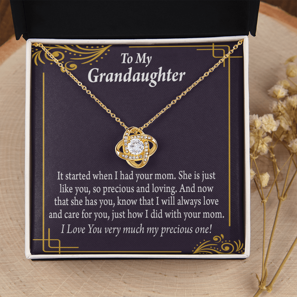 To Granddaughter From Grandma Generations Infinity Knot Necklace Message Card-Express Your Love Gifts