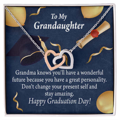 To Granddaughter Graduation Gift Inseparable Necklace-Express Your Love Gifts