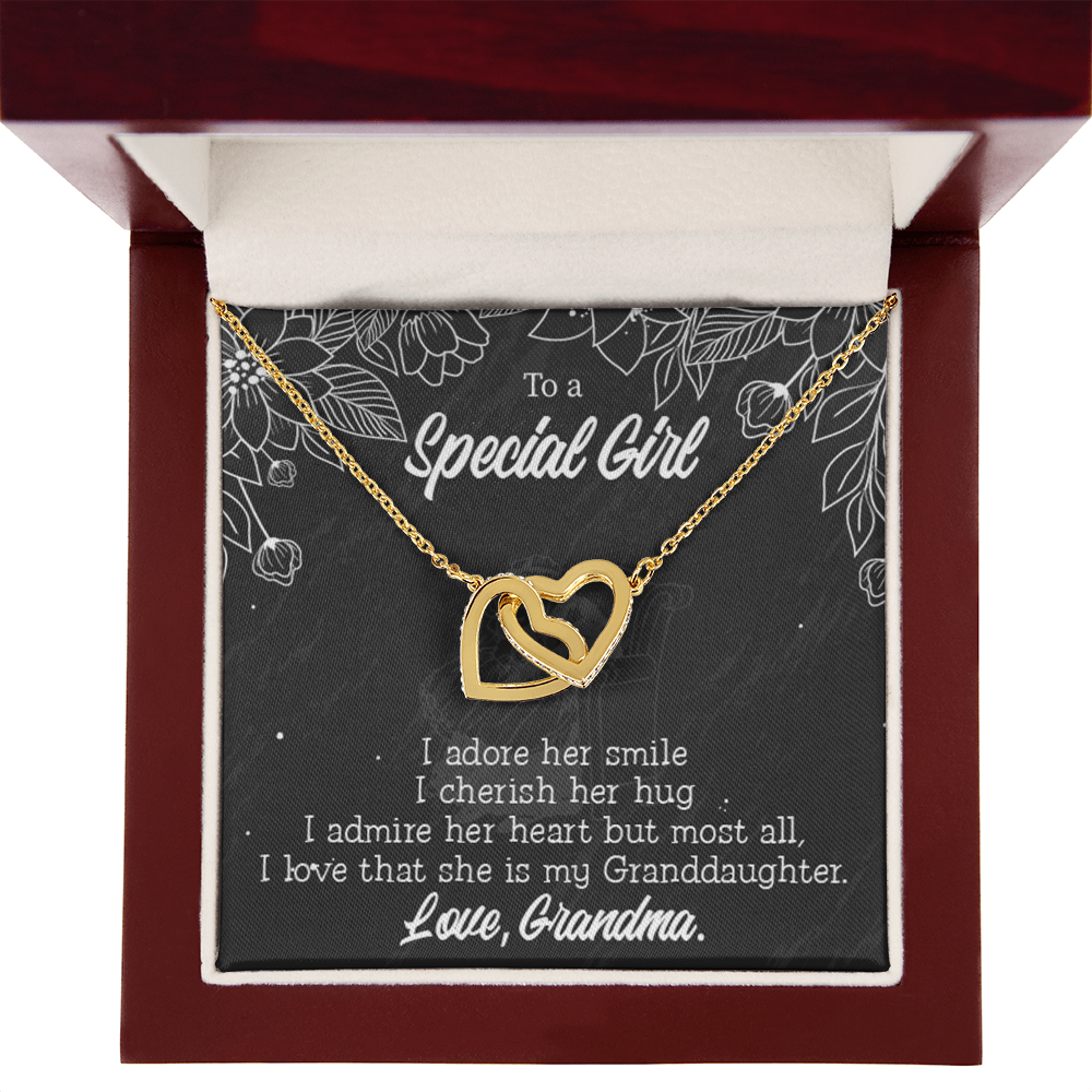 To Granddaughter Grandma Adores You Inseparable Necklace-Express Your Love Gifts