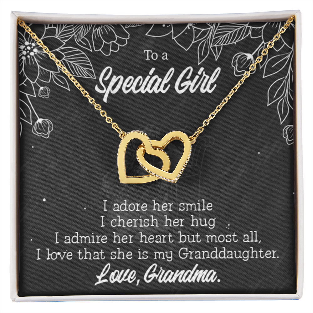 To Granddaughter Grandma Adores You Inseparable Necklace-Express Your Love Gifts
