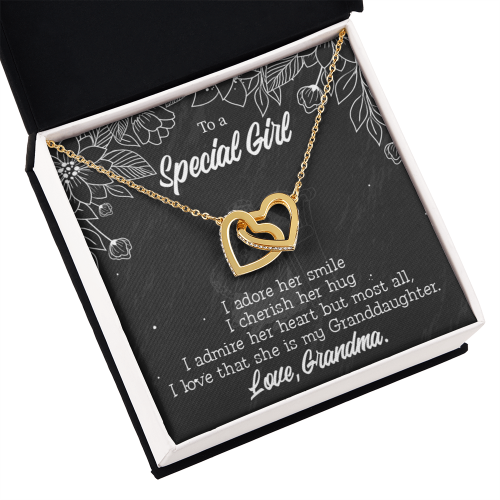 To Granddaughter Grandma Adores You Inseparable Necklace-Express Your Love Gifts