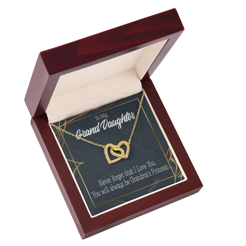 To Granddaughter Grandma's Princess Inseparable Necklace-Express Your Love Gifts