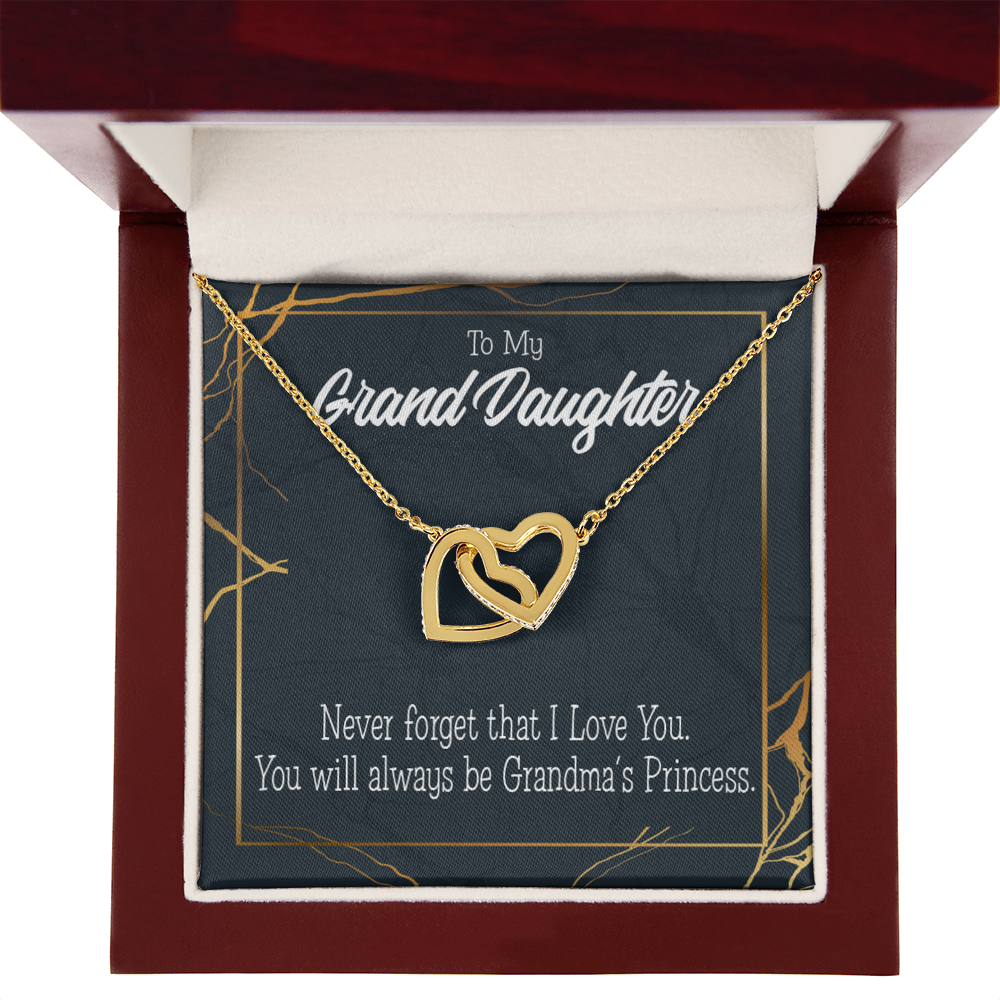 To Granddaughter Grandma's Princess Inseparable Necklace-Express Your Love Gifts