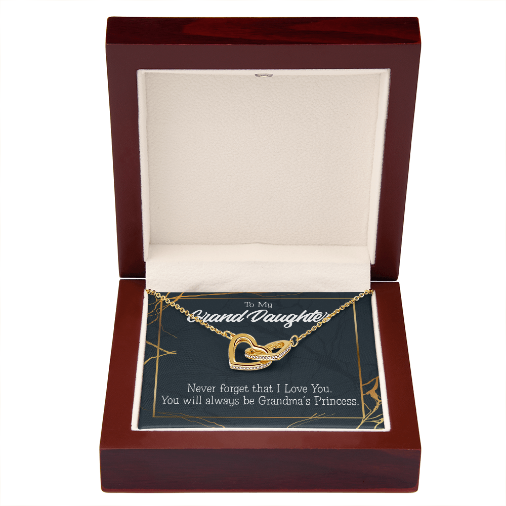 To Granddaughter Grandma's Princess Inseparable Necklace-Express Your Love Gifts