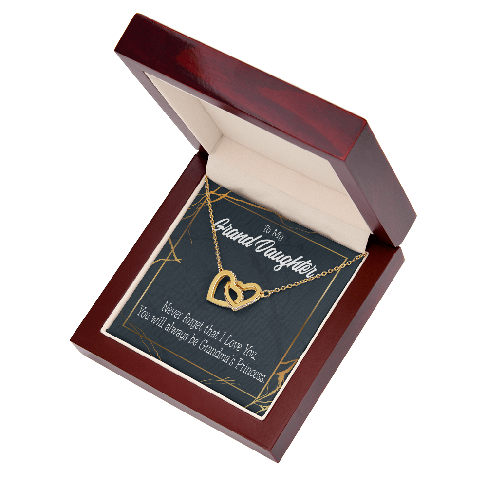 To Granddaughter Grandma's Princess Inseparable Necklace-Express Your Love Gifts