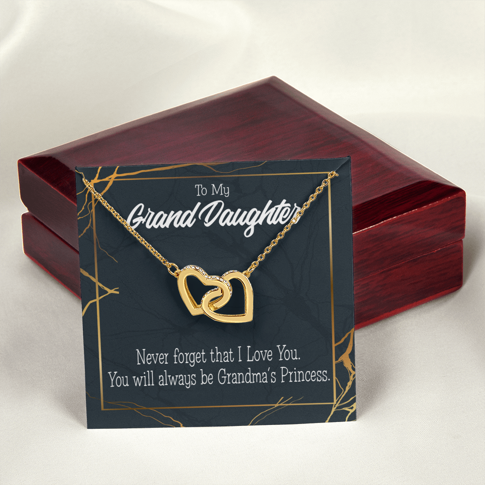 To Granddaughter Grandma's Princess Inseparable Necklace-Express Your Love Gifts