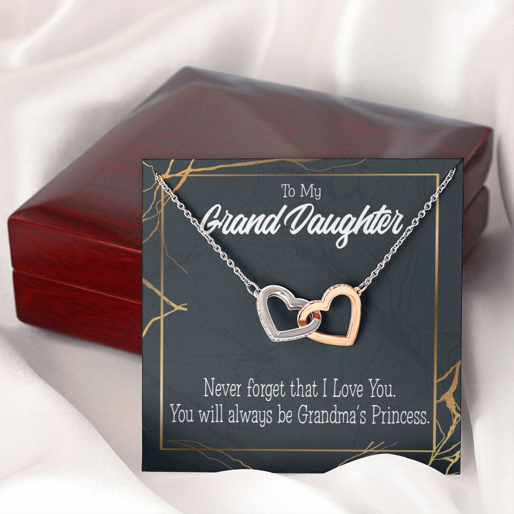 To Granddaughter Grandma's Princess Inseparable Necklace-Express Your Love Gifts