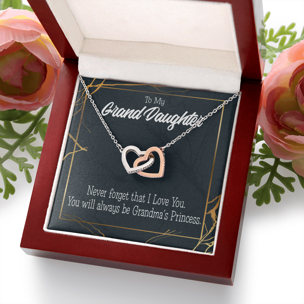 To Granddaughter Grandma's Princess Inseparable Necklace-Express Your Love Gifts