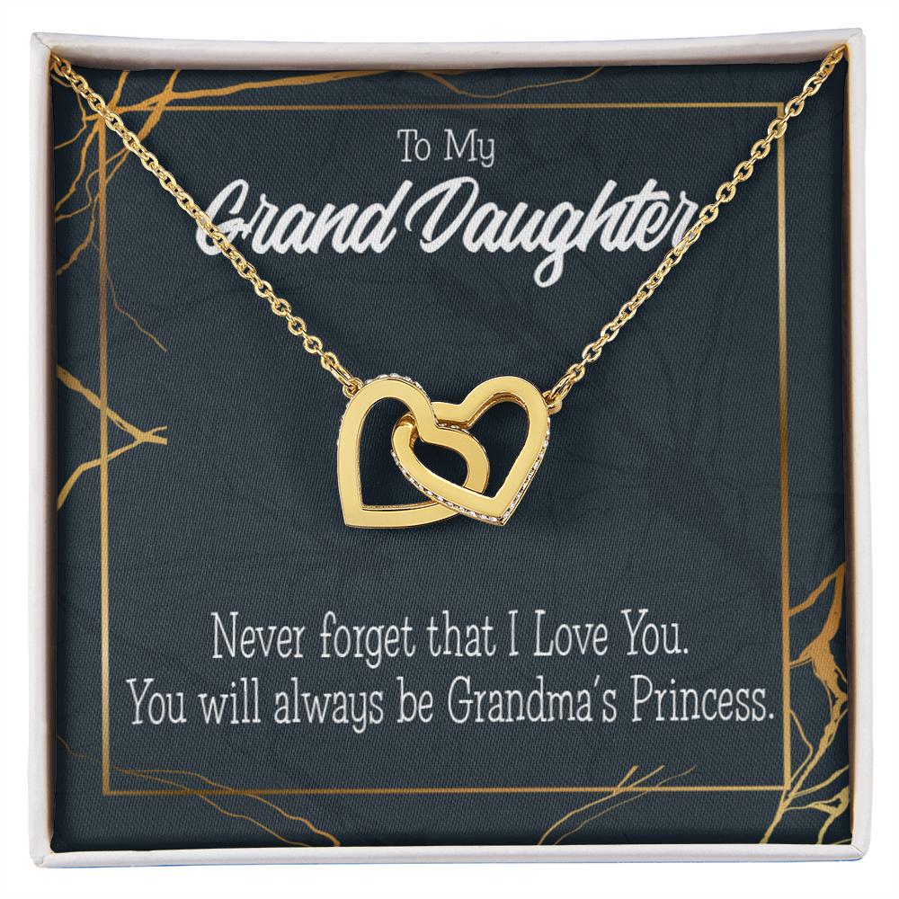 To Granddaughter Grandma's Princess Inseparable Necklace-Express Your Love Gifts