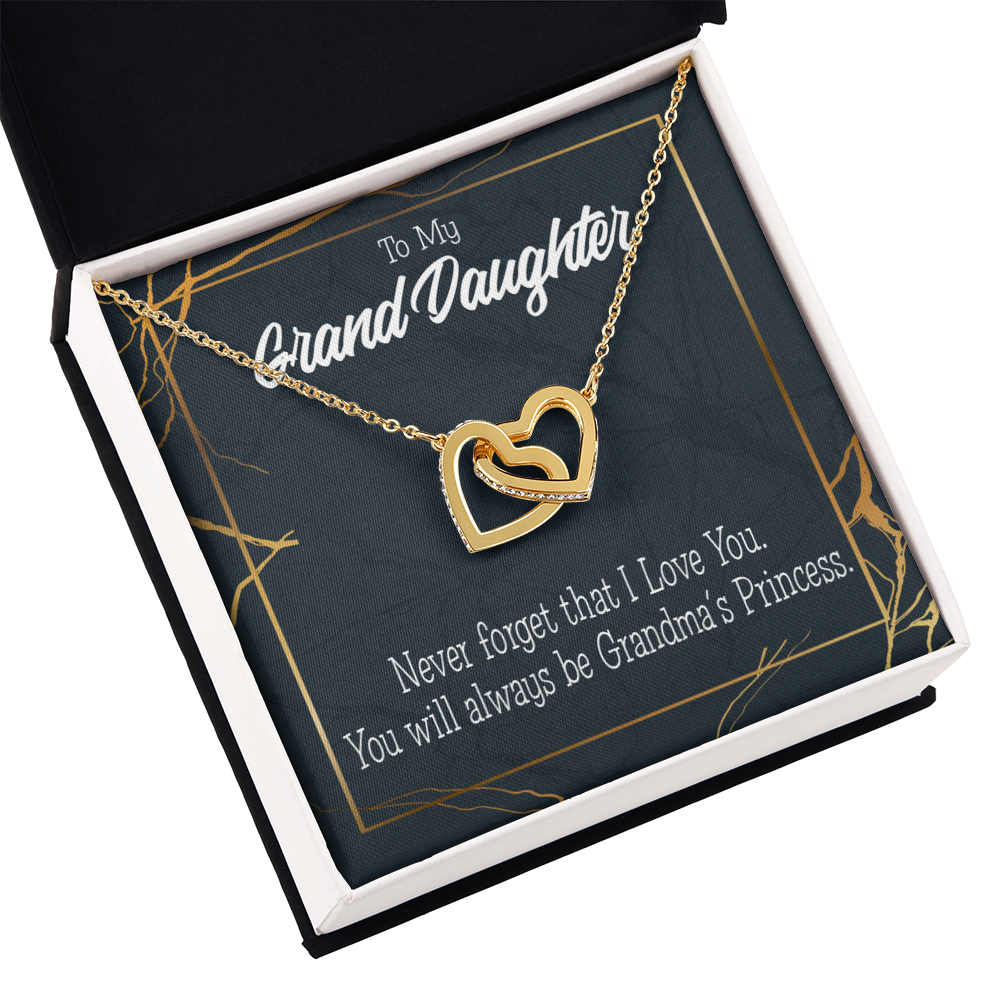 To Granddaughter Grandma's Princess Inseparable Necklace-Express Your Love Gifts