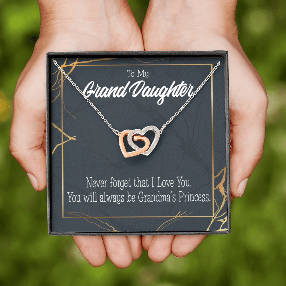 To Granddaughter Grandma's Princess Inseparable Necklace-Express Your Love Gifts