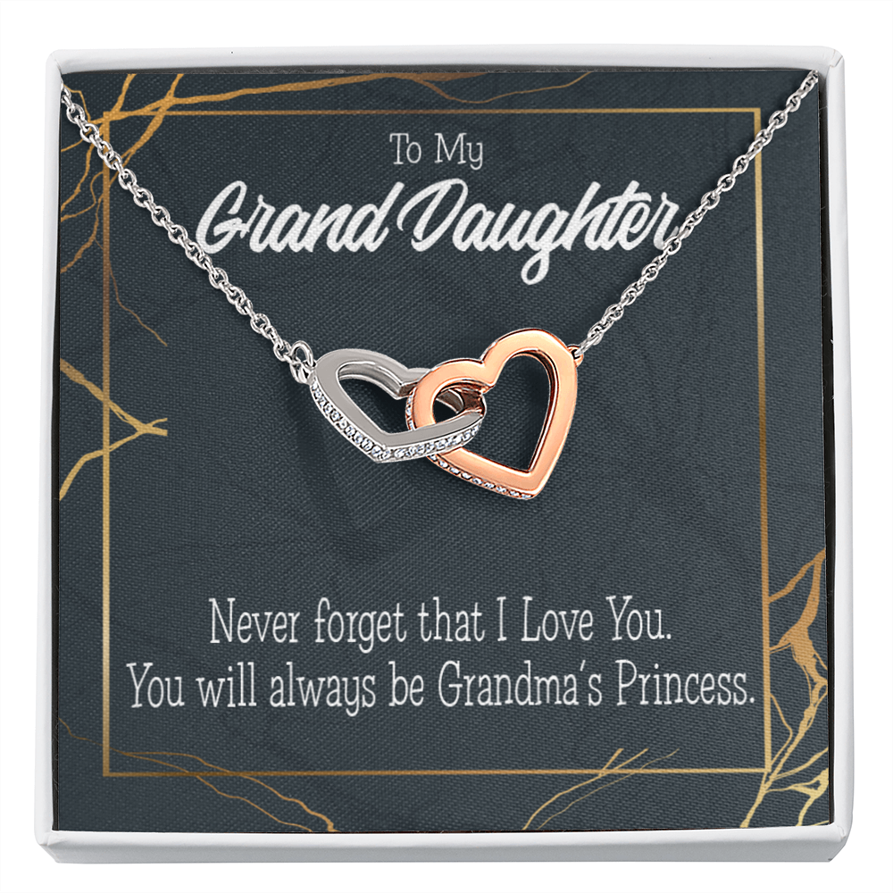 To Granddaughter Grandma's Princess Inseparable Necklace-Express Your Love Gifts