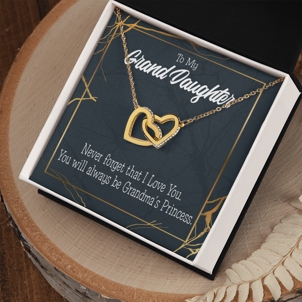 To Granddaughter Grandma's Princess Inseparable Necklace-Express Your Love Gifts