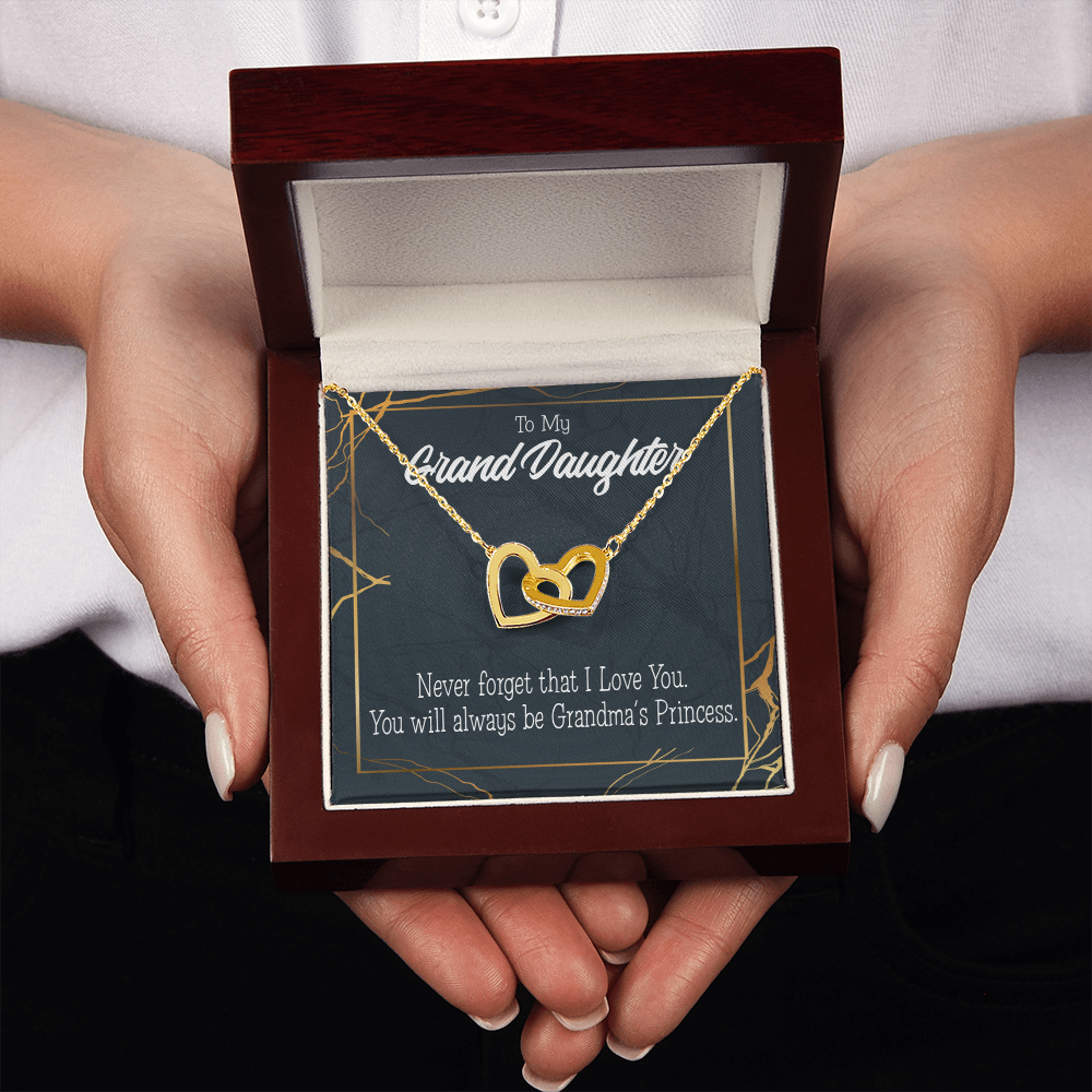 To Granddaughter Grandma's Princess Inseparable Necklace-Express Your Love Gifts
