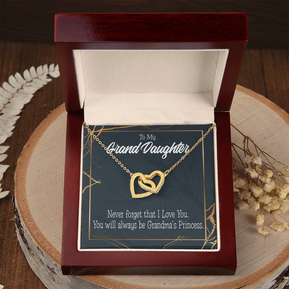 To Granddaughter Grandma's Princess Inseparable Necklace-Express Your Love Gifts