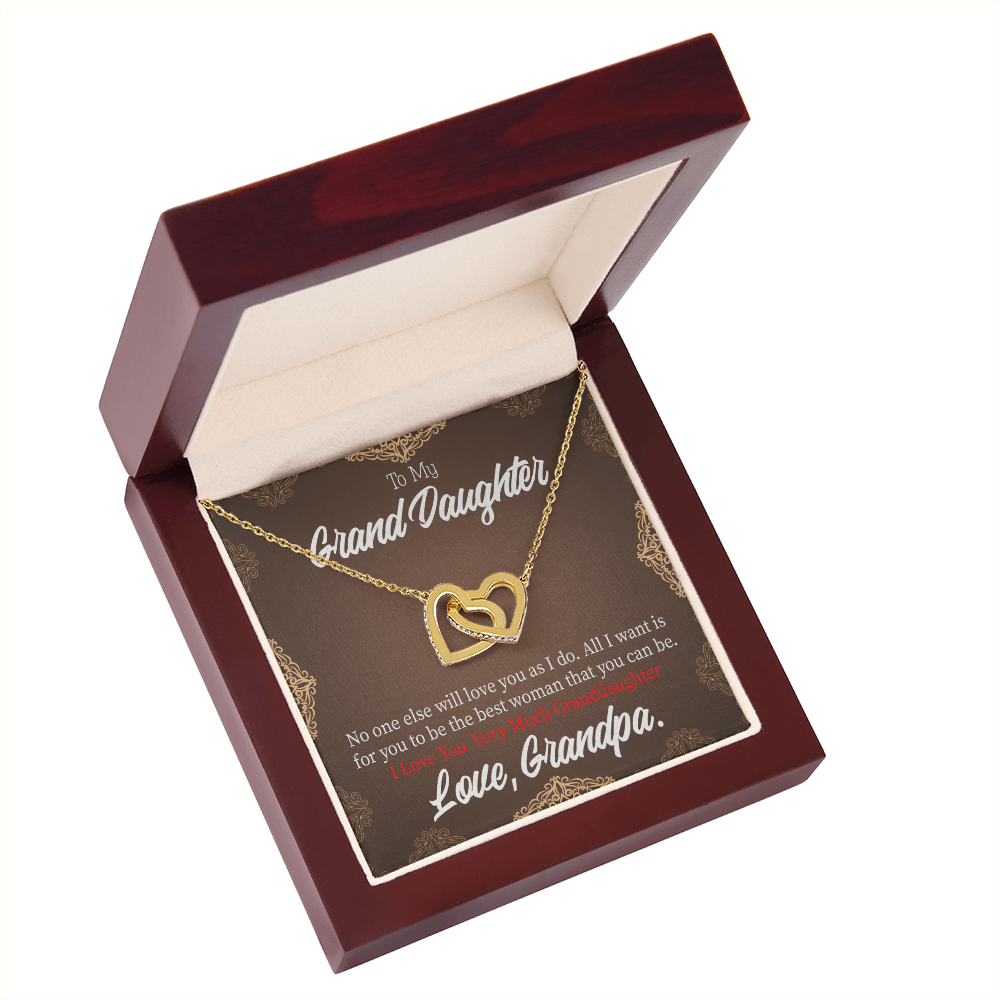 To Granddaughter Grandpa Encouragement Inseparable Necklace-Express Your Love Gifts