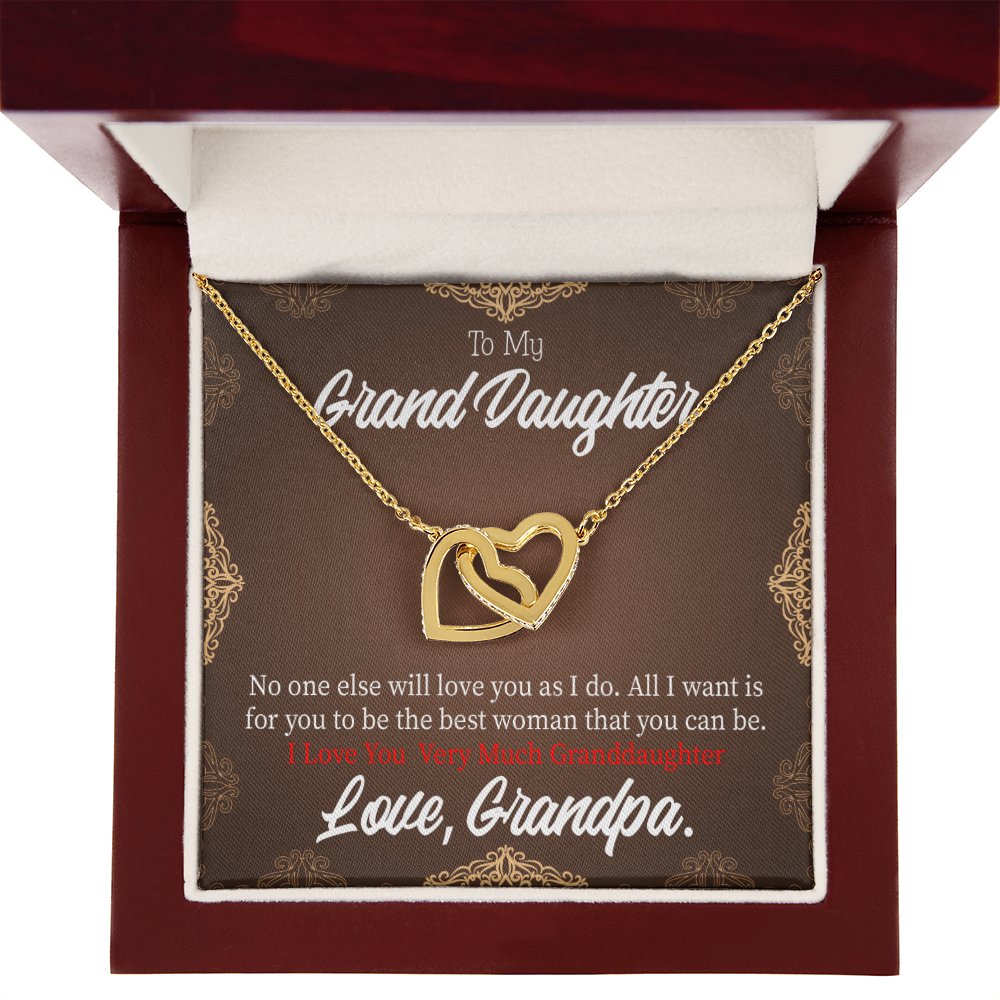 To Granddaughter Grandpa Encouragement Inseparable Necklace-Express Your Love Gifts