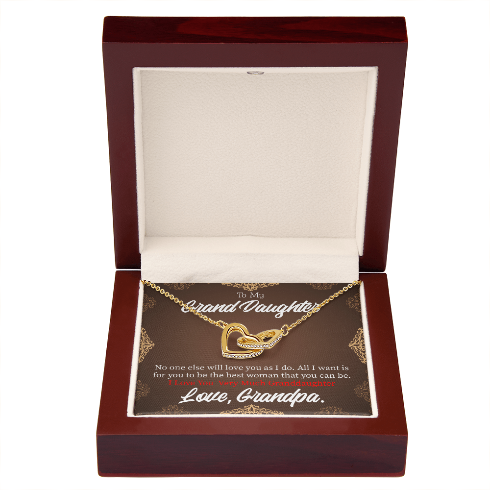 To Granddaughter Grandpa Encouragement Inseparable Necklace-Express Your Love Gifts