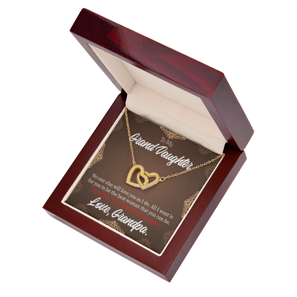 To Granddaughter Grandpa Encouragement Inseparable Necklace-Express Your Love Gifts