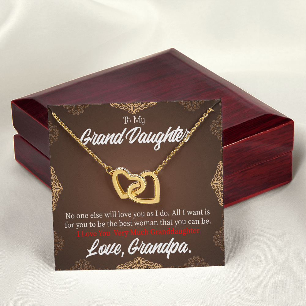 To Granddaughter Grandpa Encouragement Inseparable Necklace-Express Your Love Gifts