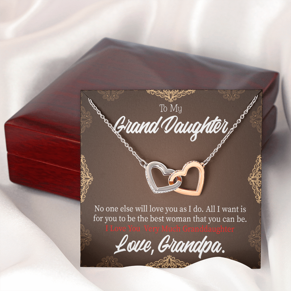To Granddaughter Grandpa Encouragement Inseparable Necklace-Express Your Love Gifts