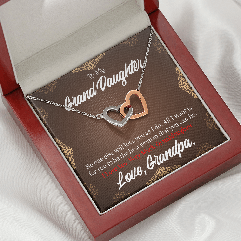 To Granddaughter Grandpa Encouragement Inseparable Necklace-Express Your Love Gifts