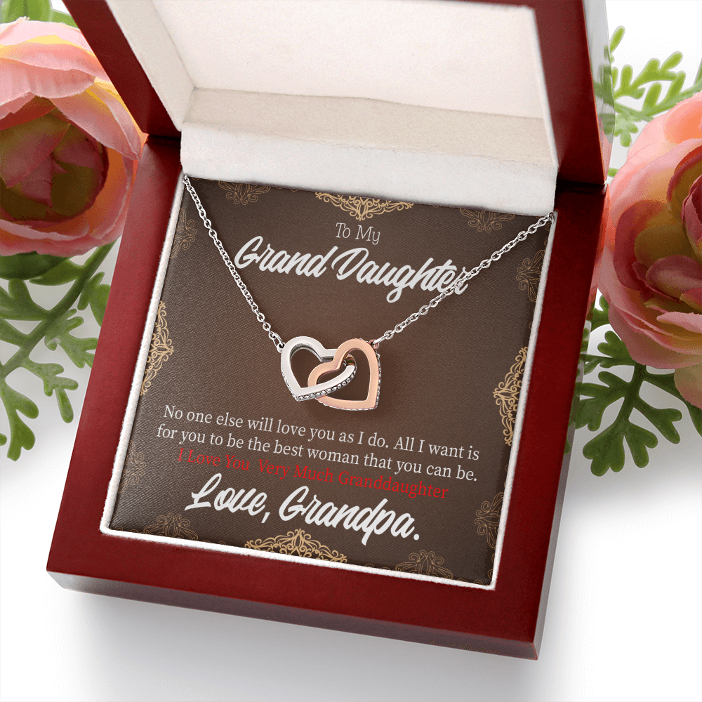 To Granddaughter Grandpa Encouragement Inseparable Necklace-Express Your Love Gifts