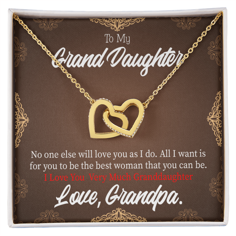 To Granddaughter Grandpa Encouragement Inseparable Necklace-Express Your Love Gifts