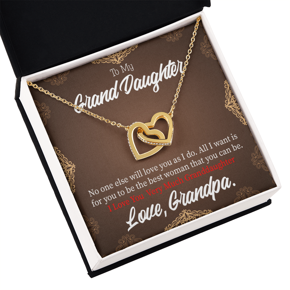 To Granddaughter Grandpa Encouragement Inseparable Necklace-Express Your Love Gifts