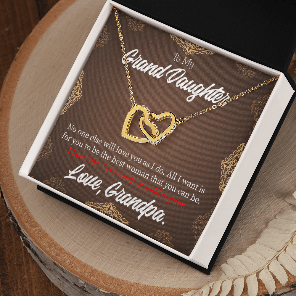 To Granddaughter Grandpa Encouragement Inseparable Necklace-Express Your Love Gifts