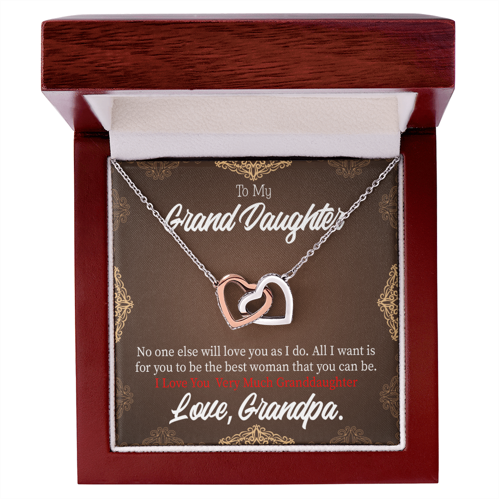 To Granddaughter Grandpa Encouragement Inseparable Necklace-Express Your Love Gifts