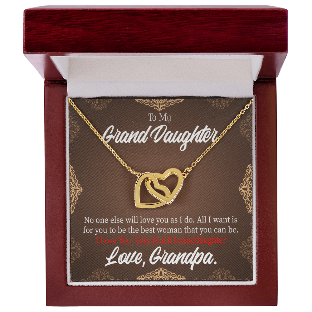 To Granddaughter Grandpa Encouragement Inseparable Necklace-Express Your Love Gifts