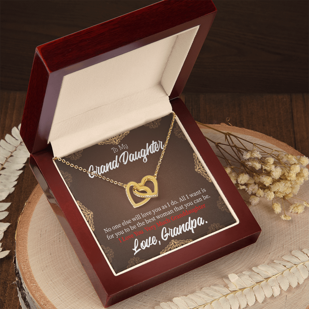 To Granddaughter Grandpa Encouragement Inseparable Necklace-Express Your Love Gifts