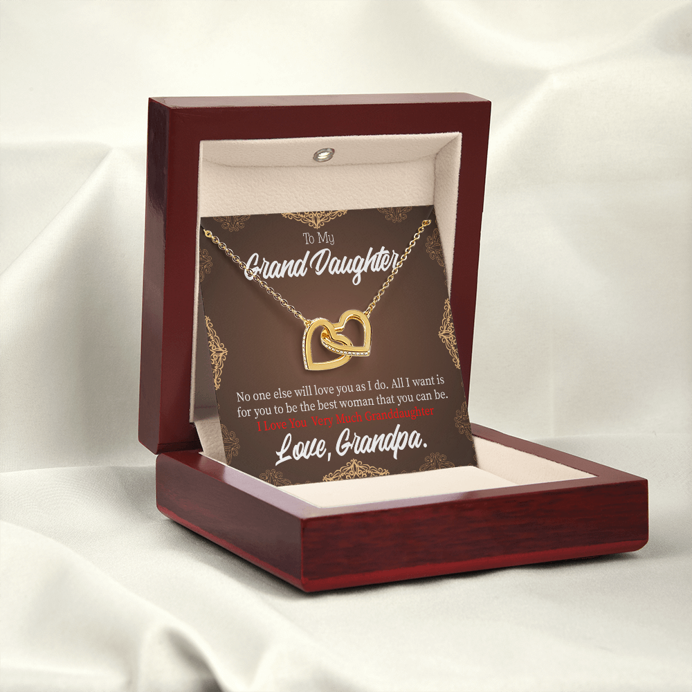 To Granddaughter Grandpa Encouragement Inseparable Necklace-Express Your Love Gifts