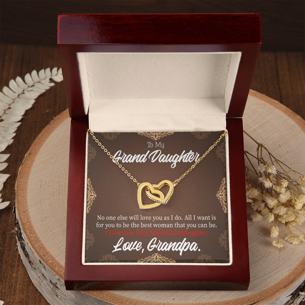 To Granddaughter Grandpa Encouragement Inseparable Necklace-Express Your Love Gifts