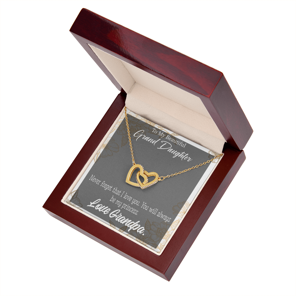 To Granddaughter Grandpa's Princess Inseparable Necklace-Express Your Love Gifts