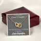 To Granddaughter Grandpa's Princess Inseparable Necklace-Express Your Love Gifts
